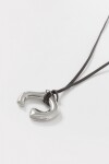 Collar cordón metal bull plateado