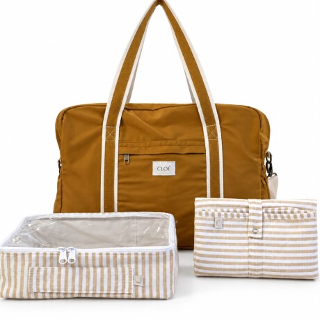 Set Mama Paseo Bronce + Stripes Camel