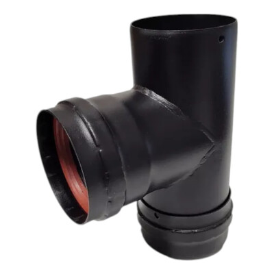 Tee con registro Ø80 mm para pellet Tee con registro Ø80 mm para pellet