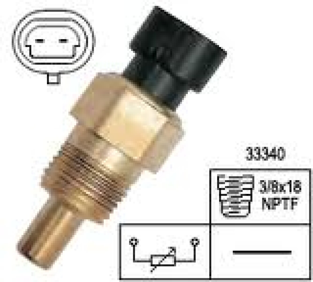 BULBO INTERRUPTOR CHEVROLET TEMP. ISUZU MERIVA-VECTRA-DODGE-CRYSLER FAE 