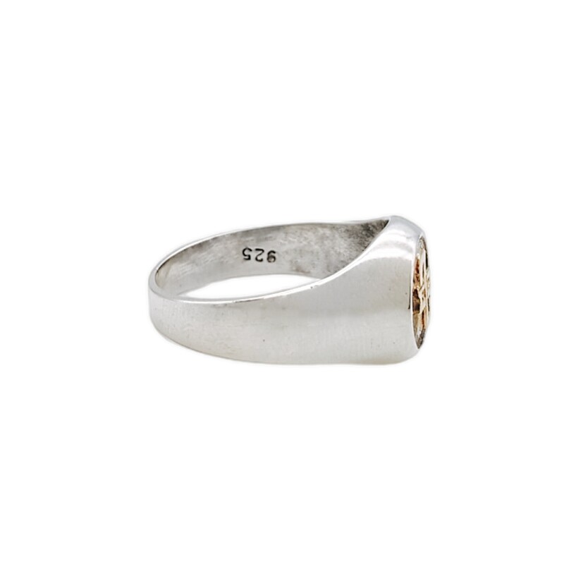 Anillo Profesión Escribano-Plata y Oro-Sin Piedra-AP5006 Sinpiedra
