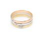 Anillo en oro 18k combinado (3 colores) con brillantes Anillo en oro 18k combinado (3 colores) con brillantes