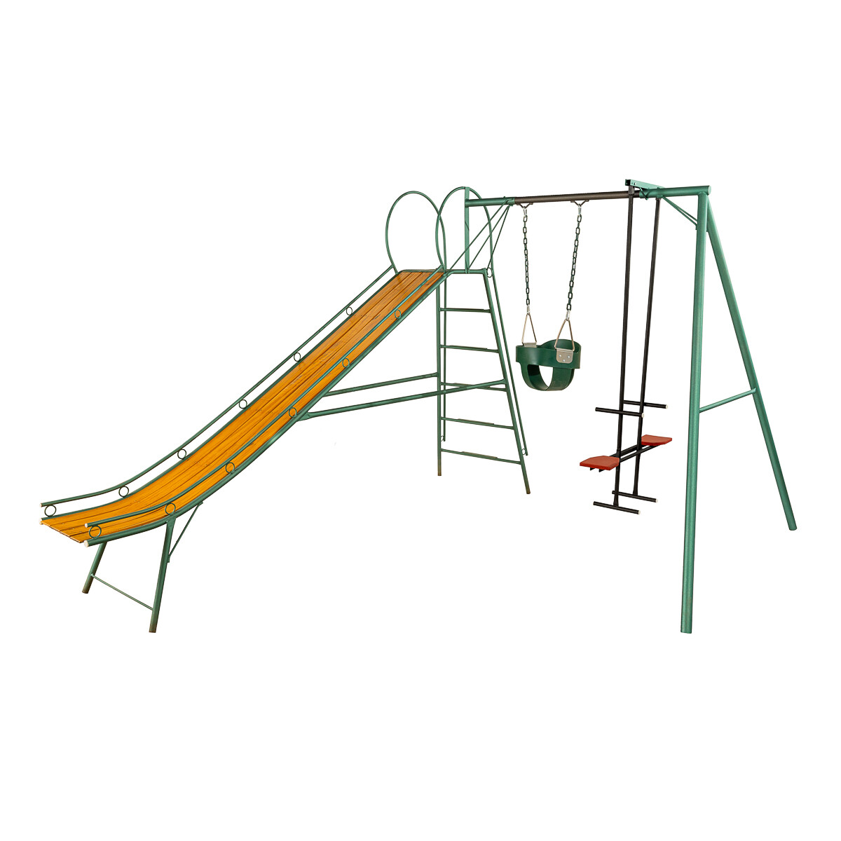 Juego Combinado Infantil con tobogán N°5. Caballito y 1 hamaca de bebé. 