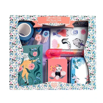 Juego de mini libretas y tarjetas Cecile Lovely Paper Djeco Juego de mini libretas y tarjetas Cecile Lovely Paper Djeco