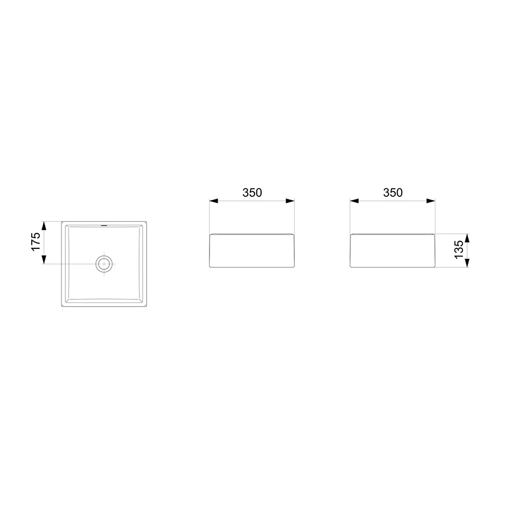 BACHA DE APOYO MODELO BASIC Q5 35x35 CM COLOR STONE Bacha De Apoyo Modelo Basic Q5 35x35 Cm Color Stone