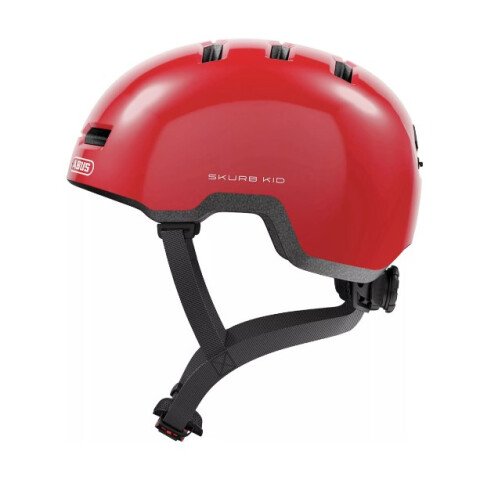 CASCO DE NIÑO ABUS SKURB KID - GREY STARS Shiny red