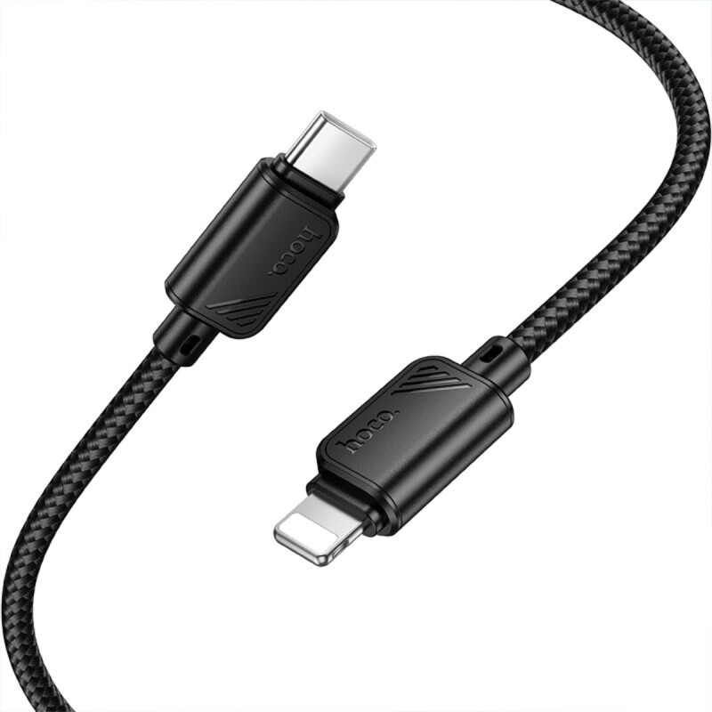 Cable de Datos HOCO X113 USB-C a Lightning Negro 1mt Cable de Datos HOCO X113 USB-C a Lightning Negro 1mt