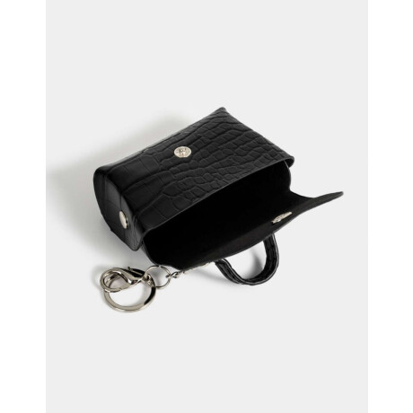 Monedero Cuerina Croco Negro