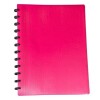 CARPETA TAMAÑO A4 CON 20 FUNDAS REMOVIBLES COLOR ROSADO