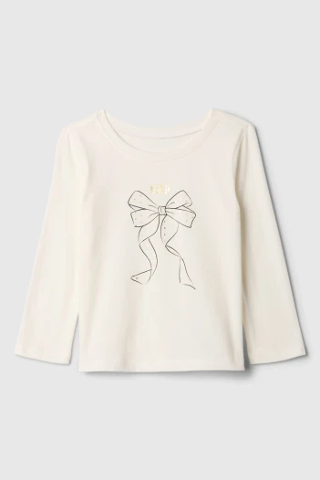 Remera Logo Gap Toddler Niña New Off White