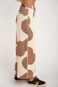 Jean Wide Leg Estampado Print