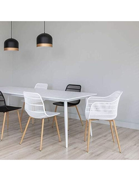 SILLA ALASKA PP/METAL SIMIL MADERA BLANCO SILLA ALASKA PP/METAL SIMIL MADERA BLANCO