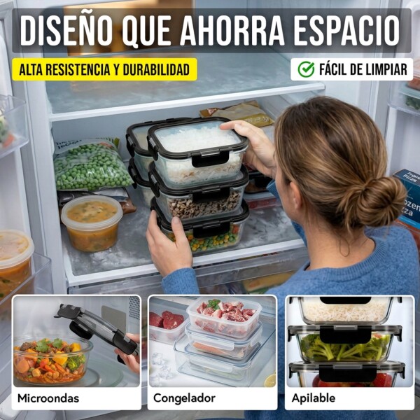 Juego De 12 Tarros De Vidrio Hermeticos Taper Recipientes Contenedores IMBACK Color Negro Juego De 12 Tarros De Vidrio Hermeticos Taper Recipientes Contenedores IMBACK Color Negro
