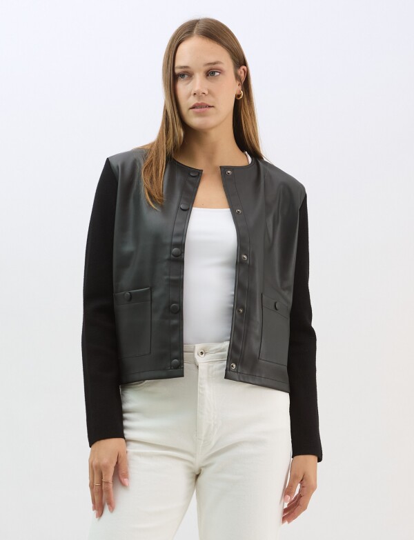 Chaqueta Combinada E NEGRO