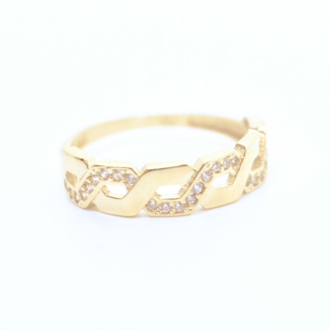 Anillo en Oro 18 Kilates y Zirconias Anillo en Oro 18 Kilates y Zirconias