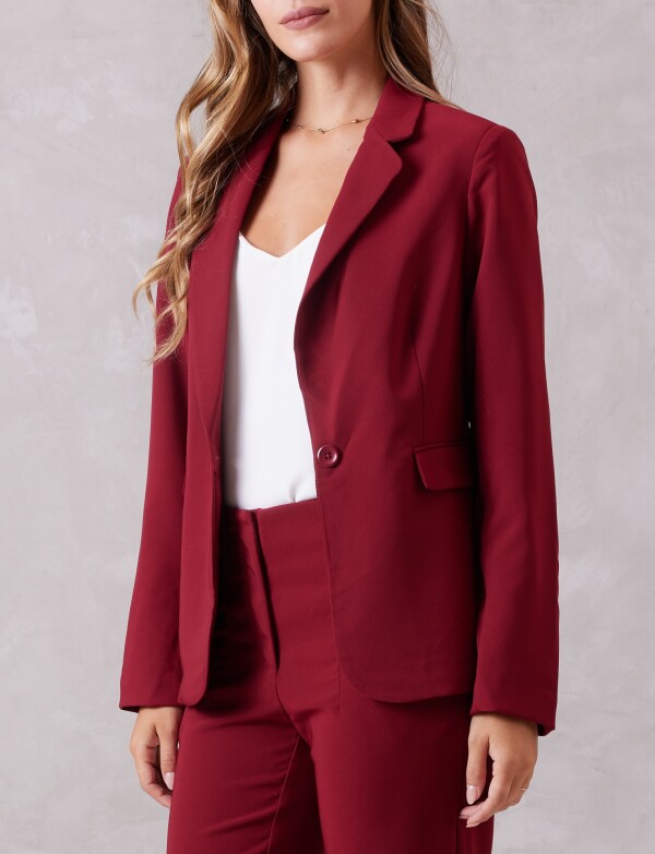 Blazer Sastrero Slim BORDEAUX