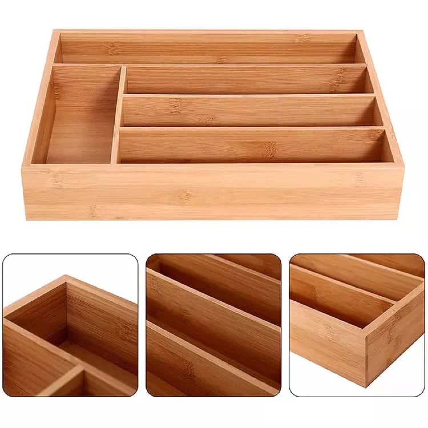 Organizador de cajones y cubiertos bambu Buho Store