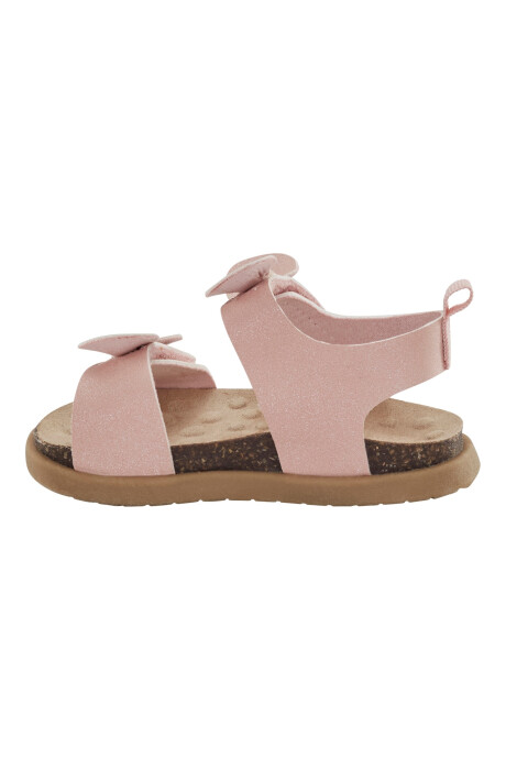 Sandalias con glitter, rosadas Sin color