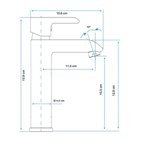 Griferia De Lavatorio Monocomando Cromo Aqualia Alassio 000