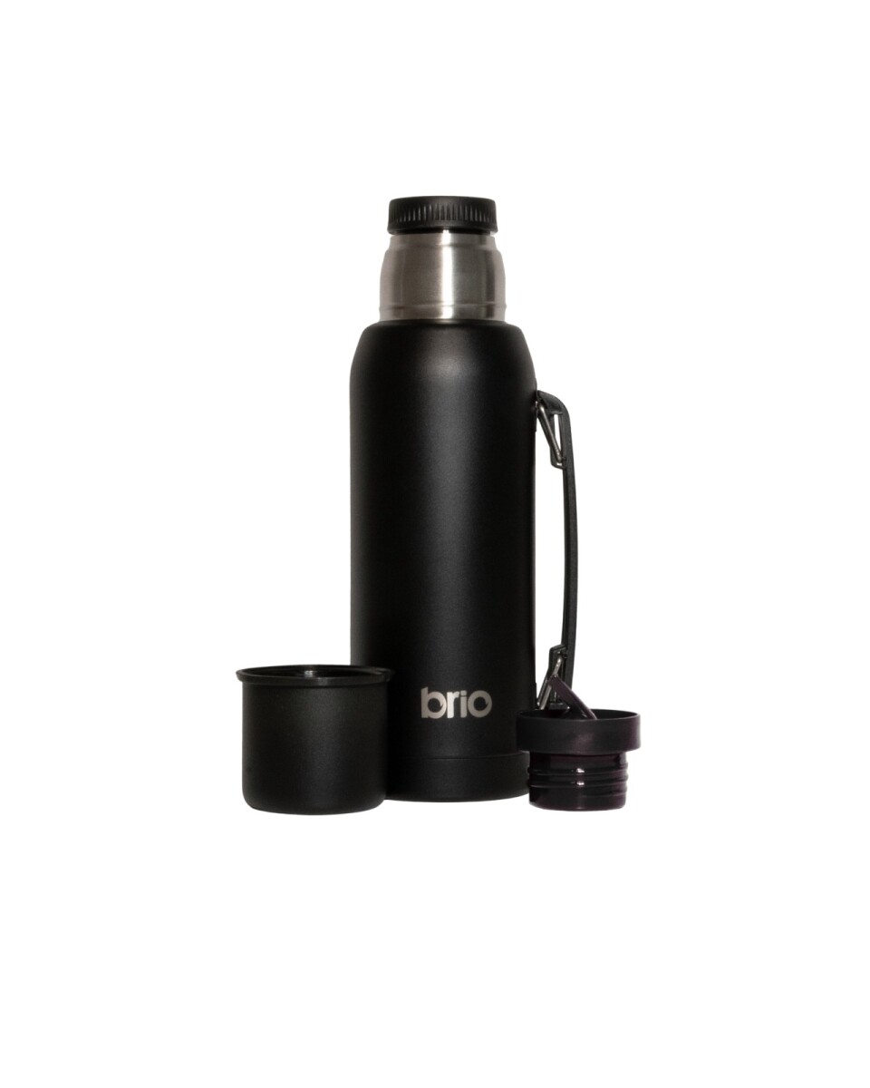 Termo 1 Litro Acero Inox brio Con Pico Cebador - Negro 