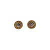 Caravanas bulgari - plata 925 con doublé en oro - zirconia - CA8458 conpiedra