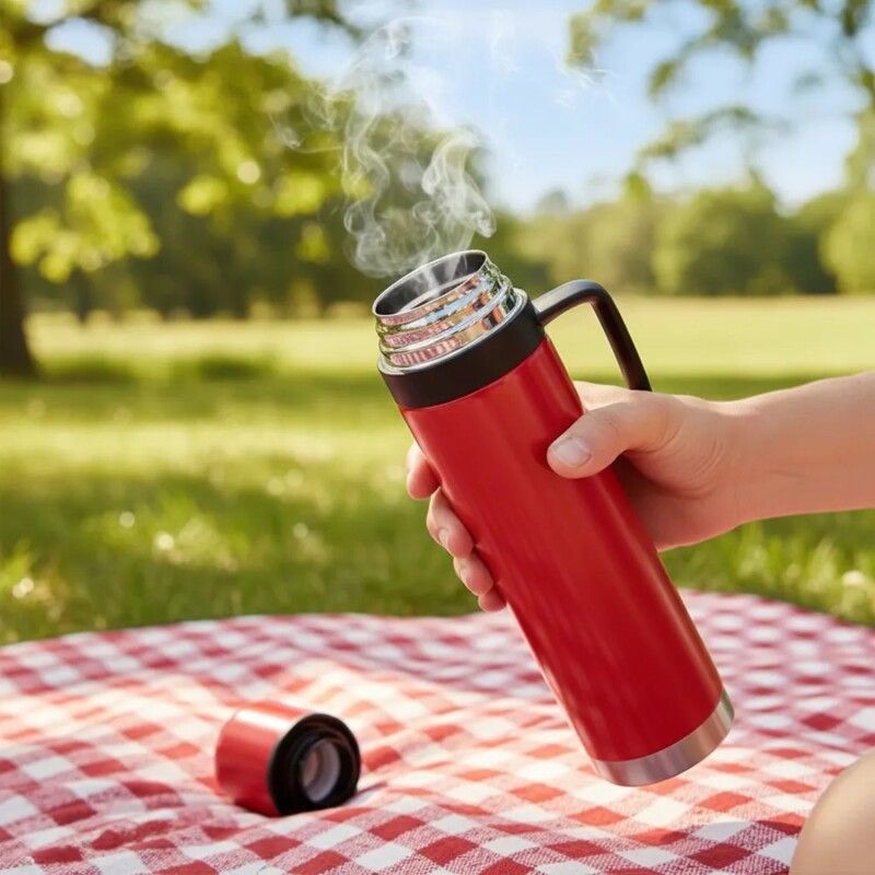 Termo en acero inoxidable de 750 ml Rojo
