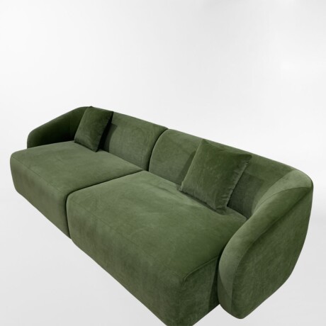SOFA MOCA VERDE - 3 CUERPOS