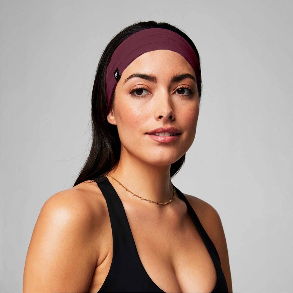 Vincha Elástica The Live-In Headband Mujer Oxblood