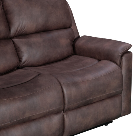 RECLINER MANUAL 3 CUERPOS TELA MARRON LAGOS CHOC.
