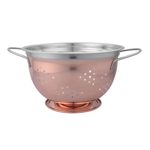 COLADOR ACERO INOXIDABLE 25CM ROSE GOLD COLADOR ACERO INOXIDABLE 25CM ROSE GOLD
