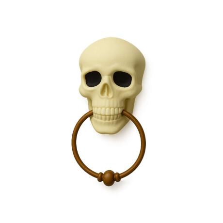 Colgante decorativo Halloween puerta con calavera Blanco