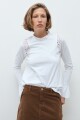 Remera con broderie blanco