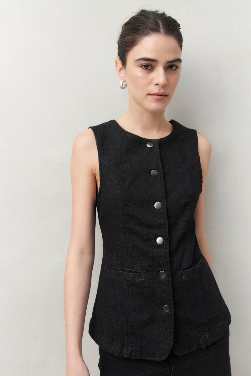 CHALECO ROMAN Negro