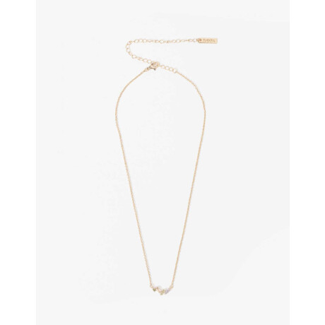 Collar Con Dije Cubic Zirconia Dorado