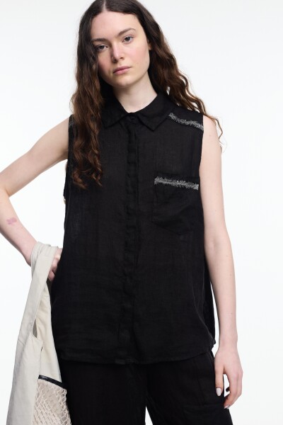 CAMISA SIN MANGAS Negro