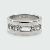 Anillo Jacinta grande de plata 925 y brillantes Anillo Jacinta grande de plata 925 y brillantes