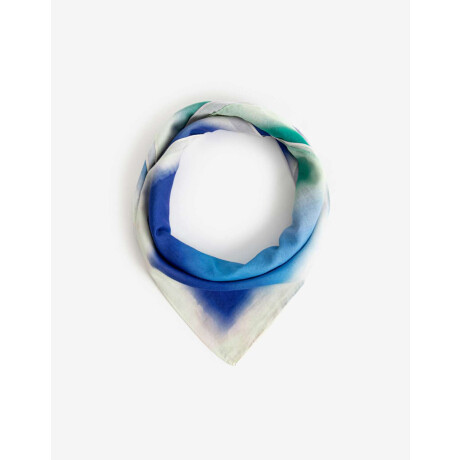 Pañuelo De Raso Con Estampado Ombre Combinacion Multicolor