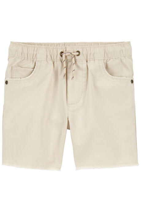 Bermuda de popelina, clásica, khaki. Talles 2-5T Sin color