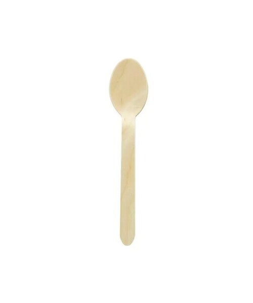 Cuchara descartable de madera 165 mm - 100 unidades Cuchara descartable de madera 165 mm - 100 unidades