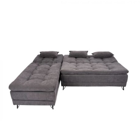 Sofá Cama con Chaise - Nice - Chumbo Steel 3964 Sofá Cama con Chaise - Nice - Chumbo Steel 3964