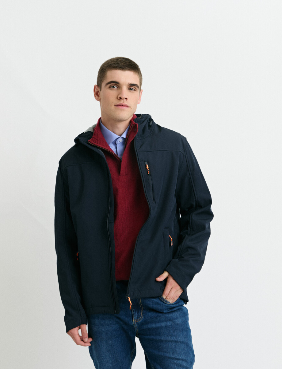 300550 CAMPERA HARRINGTON LABEL Azul Oscuro