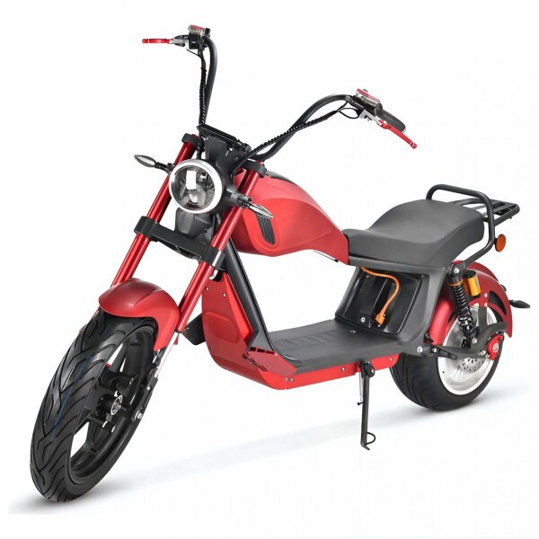 Moto Electrica Gogreen Bobber 2000W 20Ah Aluminio 55 Km/h Color Rojo