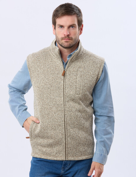 CHALECO FELPA ESPECIAL Beige