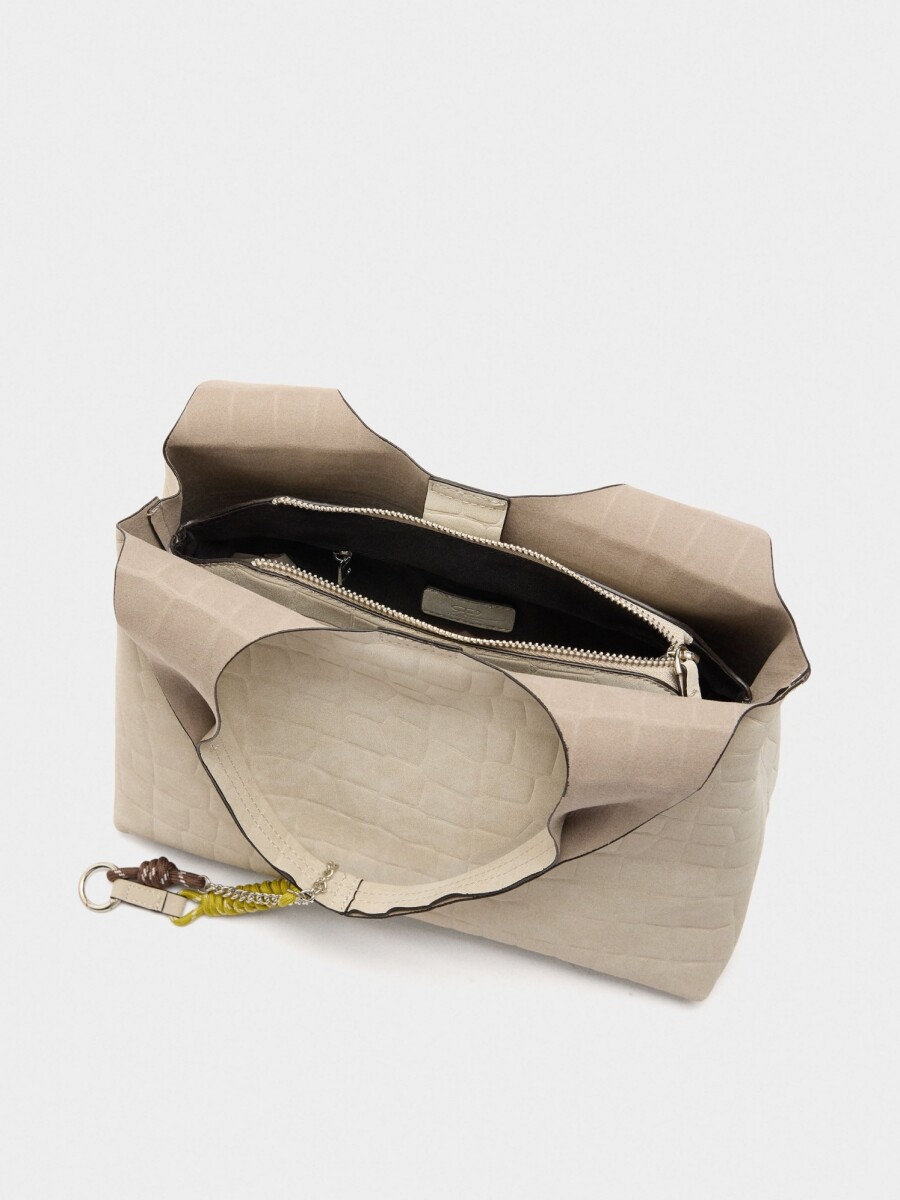 Bolso Shopper Grabado Animal crudo