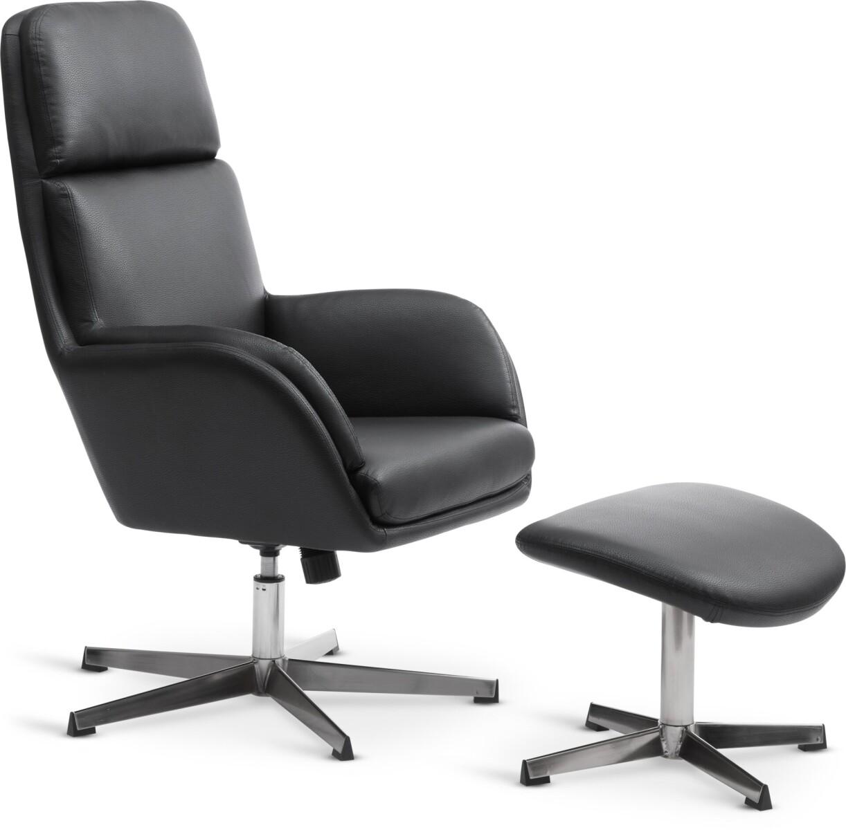 Sillón/apoya pies TANKEDAL 1 cuerpo polipiel negro 