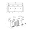 MESA PARA TV DRAGON 1.36 COLOR BURITI/FENDI Mesa Para Tv Dragon 1.36 Color Buriti/fendi