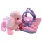Cartera Brillante con Perrito Phi Phi Rosado