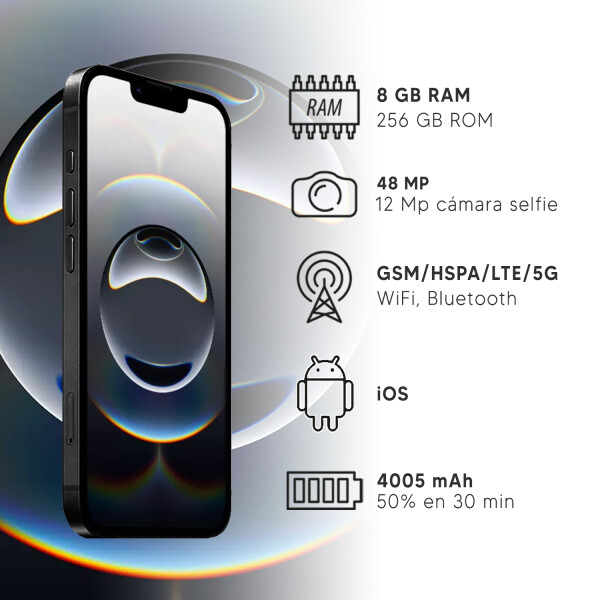 Iphone 16e 8/125 Gb 5g NEGRO