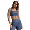 Top 2XU Ribbed Longline Low Impact Azul