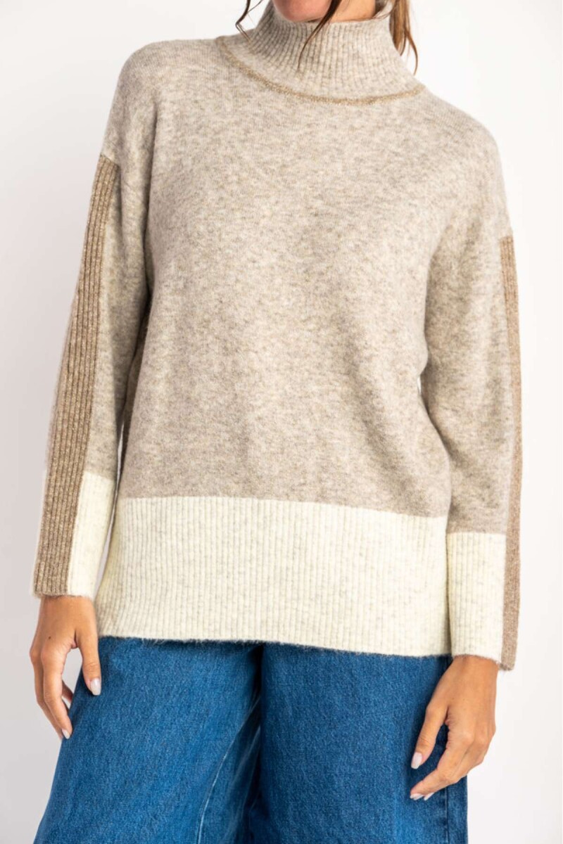 Polera Color Block - Vison 